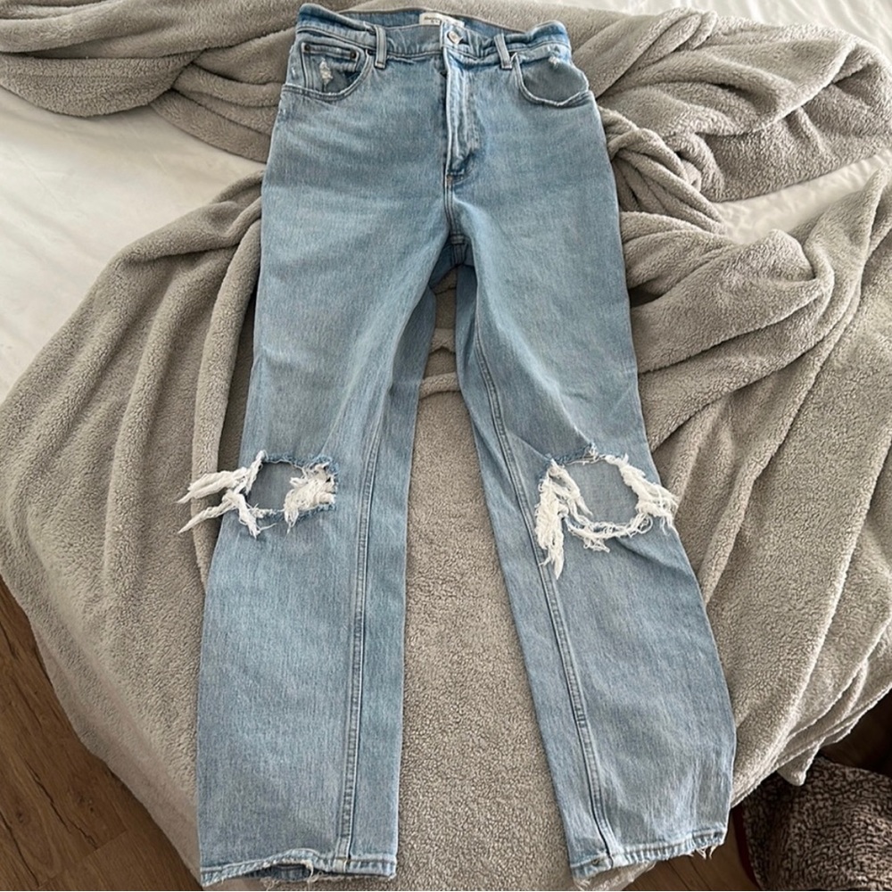 Abercrombie ultra high rise 90s straight jeans